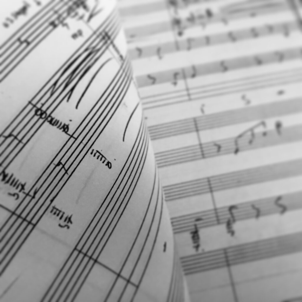 Manuscript paper with musical score