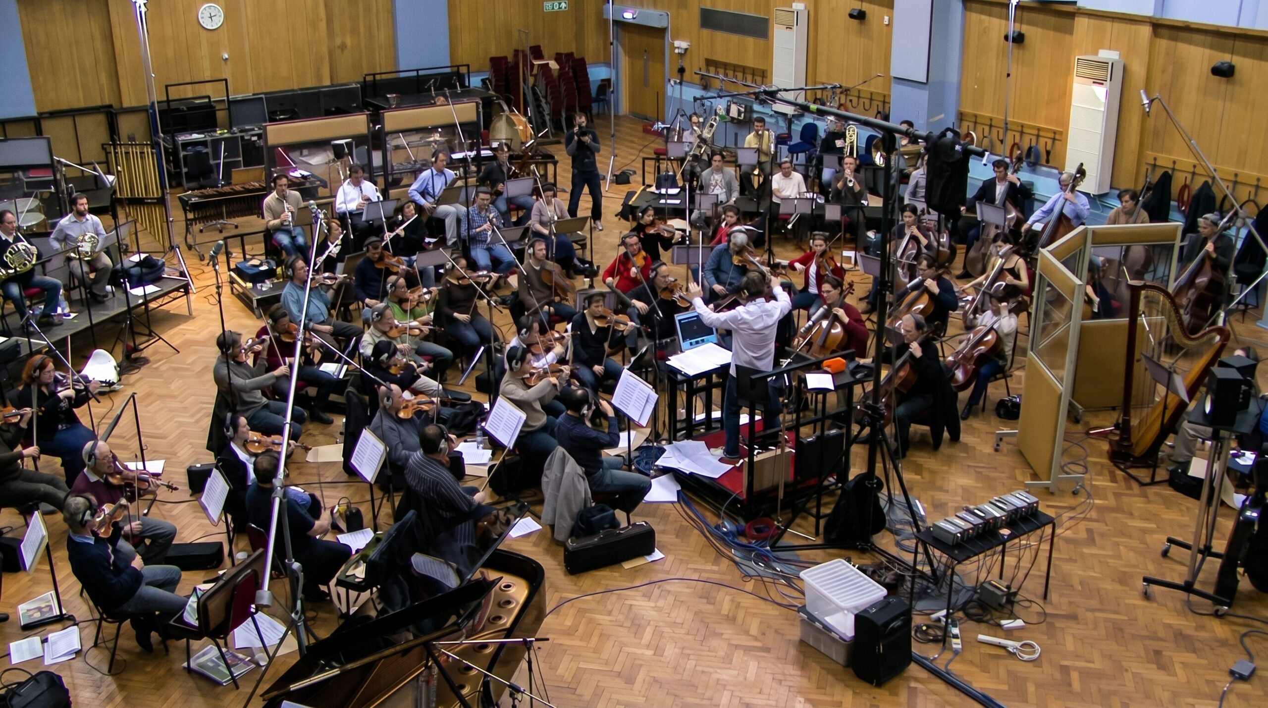 Orchestra recording session for 400 Years of the Telescope